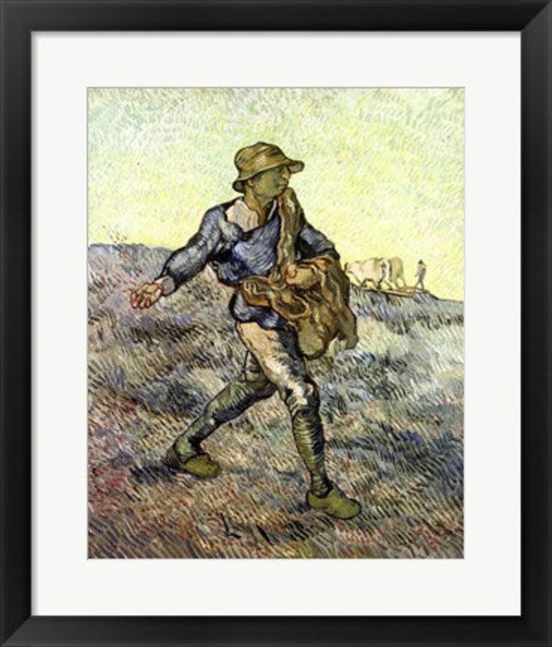 Framed Art The Sower by Vincent Van Gogh Wall Decor 18x24 Artwork
